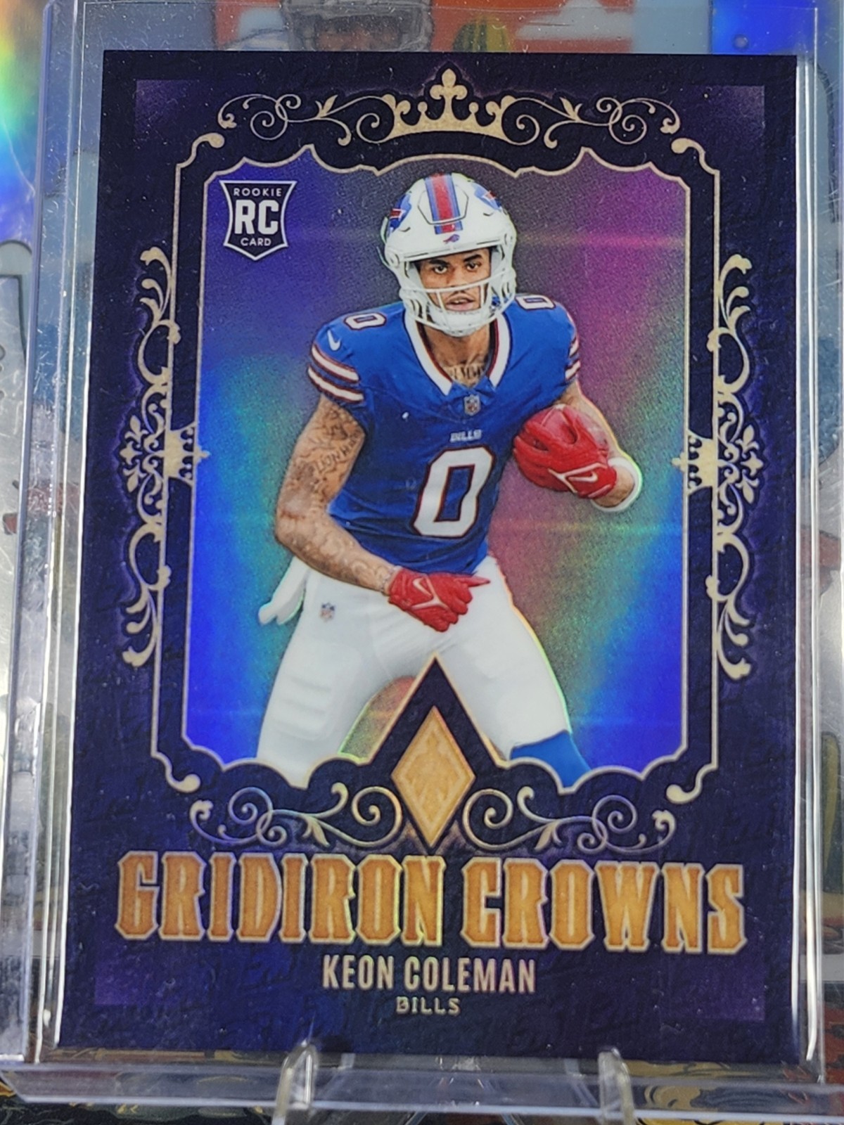 Keon Coleman 2024 Phoenix Gridiron Crowns #GC-KCN RC SSP Case Hit Buffalo Bills