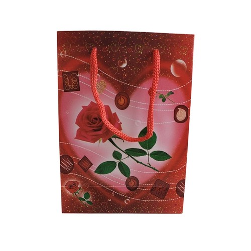 Weiche Geschenktüte aus Kunststoff - elegant und praktisch - rosa rot - Bild 2 von 2
