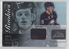 2015-16 Upper Deck Fleer Showcase Flair Row 0 Rookies Materials Jack Eichel 15ok