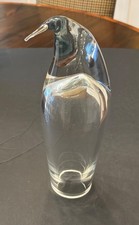 Blenko Art Hand-blown Glass Penguin Sculpture, Model #8020S (1st of 3)