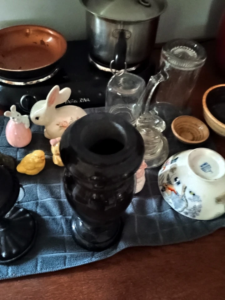 Gedenk-/Friedhofsvase aus schwarzem poliertem Granit - Bild 3 von 3