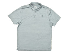 Under Armour HeatGear Men's Polo Shirt Medium Gray Heather Loose Fit Short Sleev