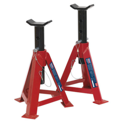 Sealey Load Axle Stands 5 Tonne Capacity per Stand 10 Tonne per Pair Red AS5000