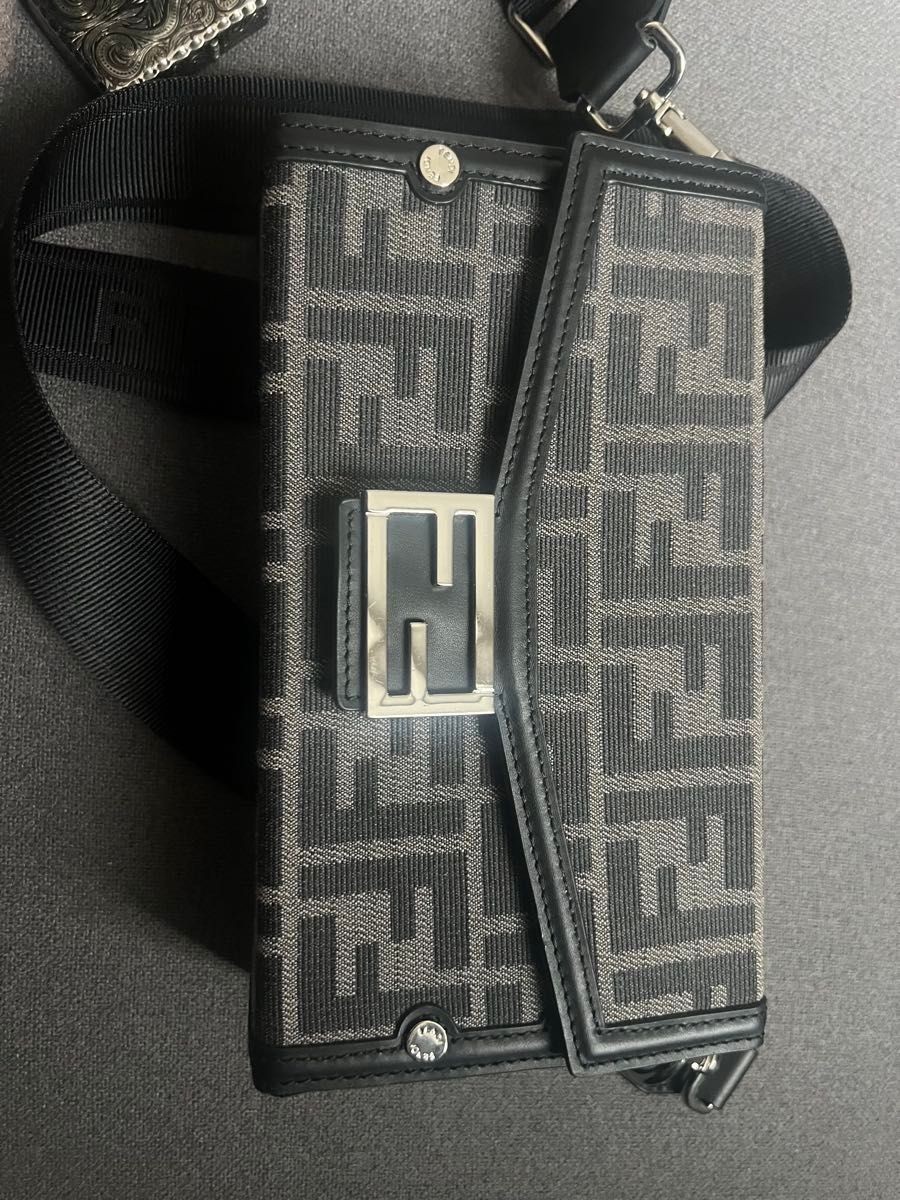 RARE FENDI Zucca FF Logo Shoulder Bag Clutch in Iconic Pattern