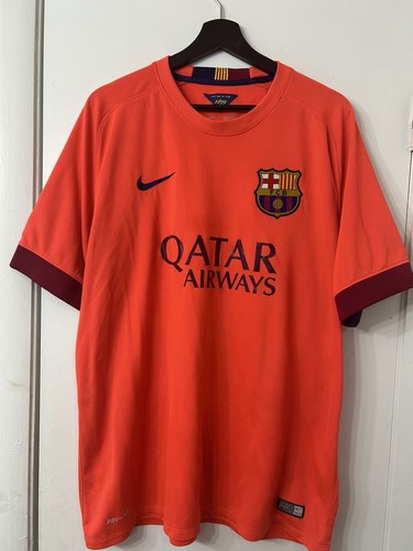 Authentic FC Barcelona 2014/15 Away Short Sleeve Soccer Jersey Sz XL - Picture 2 of 8