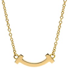 Collana Tiffany & Co T Smile mini ciondolo oro giallo 18 carati oro giallo T&