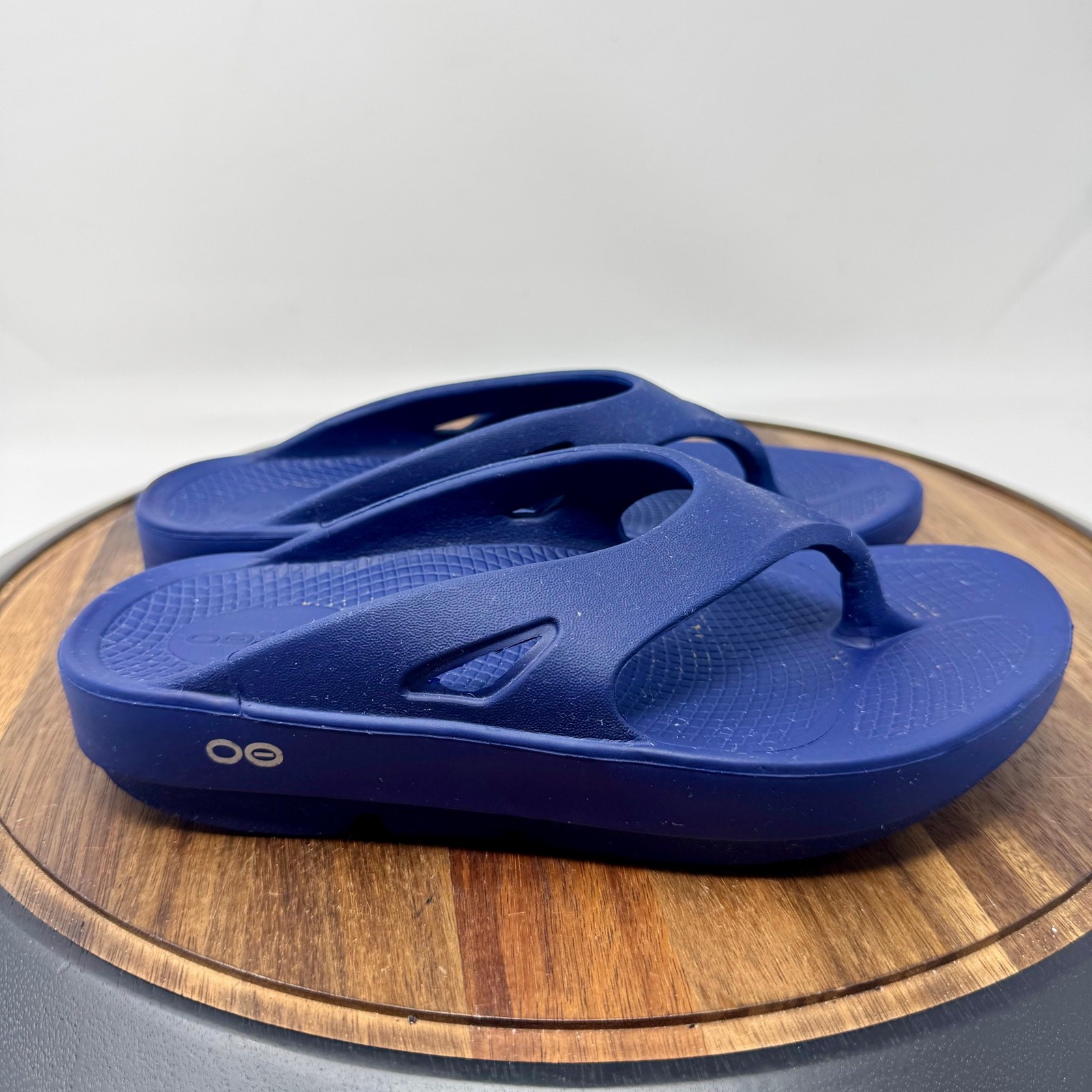 Oofos Ooriginal Thong Recovery Flip Flops Blue Size Unisex M4/W6
