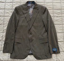 Polo Ralph Lauren modern fit charcoal pinstripe sport coat blazer 40 R mens NEW