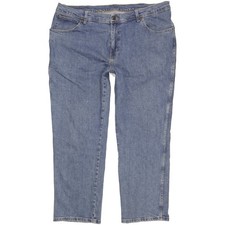 Wrangler Durale Quality Men Blue Straight Regular Stretch Jeans W42 L29 (111521)