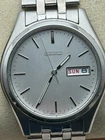 Seiko 7N43-9048 37mm Quartz Day-Date Silver Dial Vintage New Battery