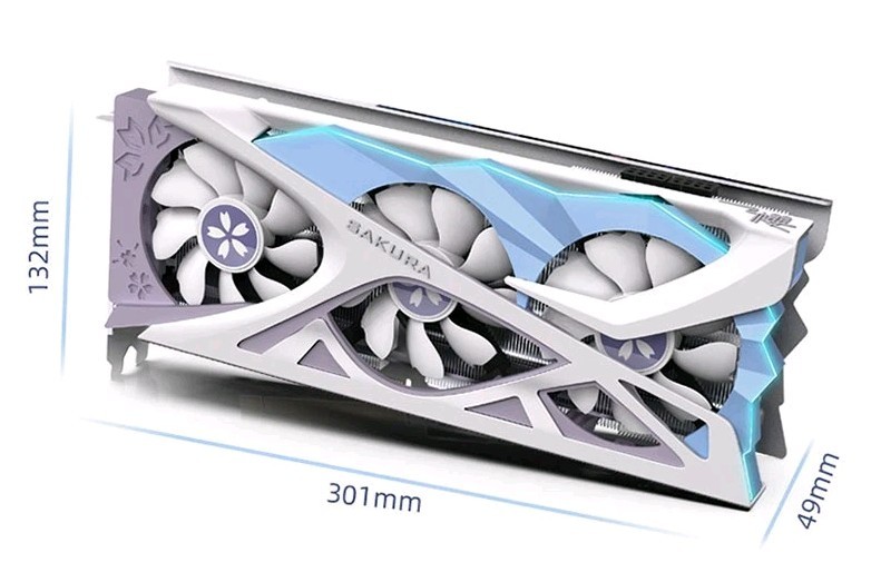 Yeston Sakura 6800 XT 16GB AMD Radeon Gaming GPU Anime white