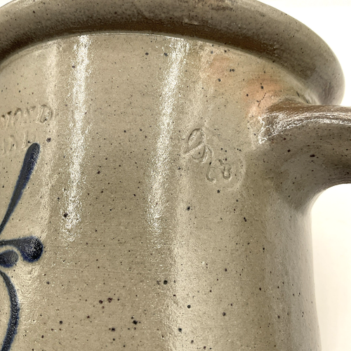 Pittsburg Pottery Diamond Brand Glazed Stoneware Pitcher Large Mug 60 oz Marked - Picture 7 of 12