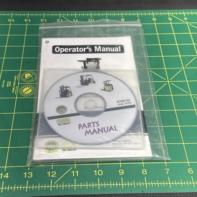 Clark OSX 15 Operators Manual Forklift / Parts Manual CD