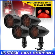 4x Mini Motorcycle Led Turn Signals Blinker Light Indicator Red Lamp Universal