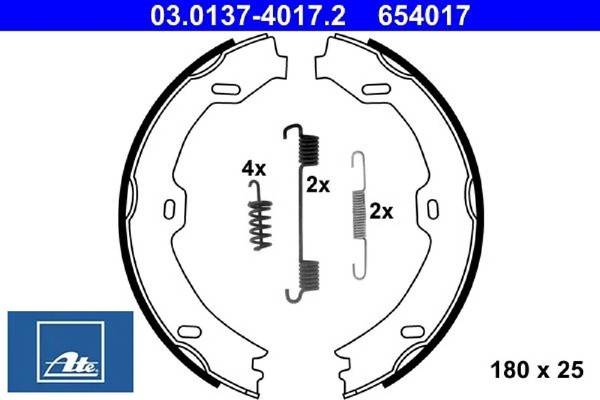 ATE 03.0137-4017.2 Bremsbackensatz FüR Feststellbremse Bremsbackensatz-image