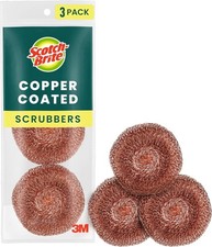 Scotch-Brite Copper Coated Scrubbers, Scouring Pads for Cleaning Tough Baked-On