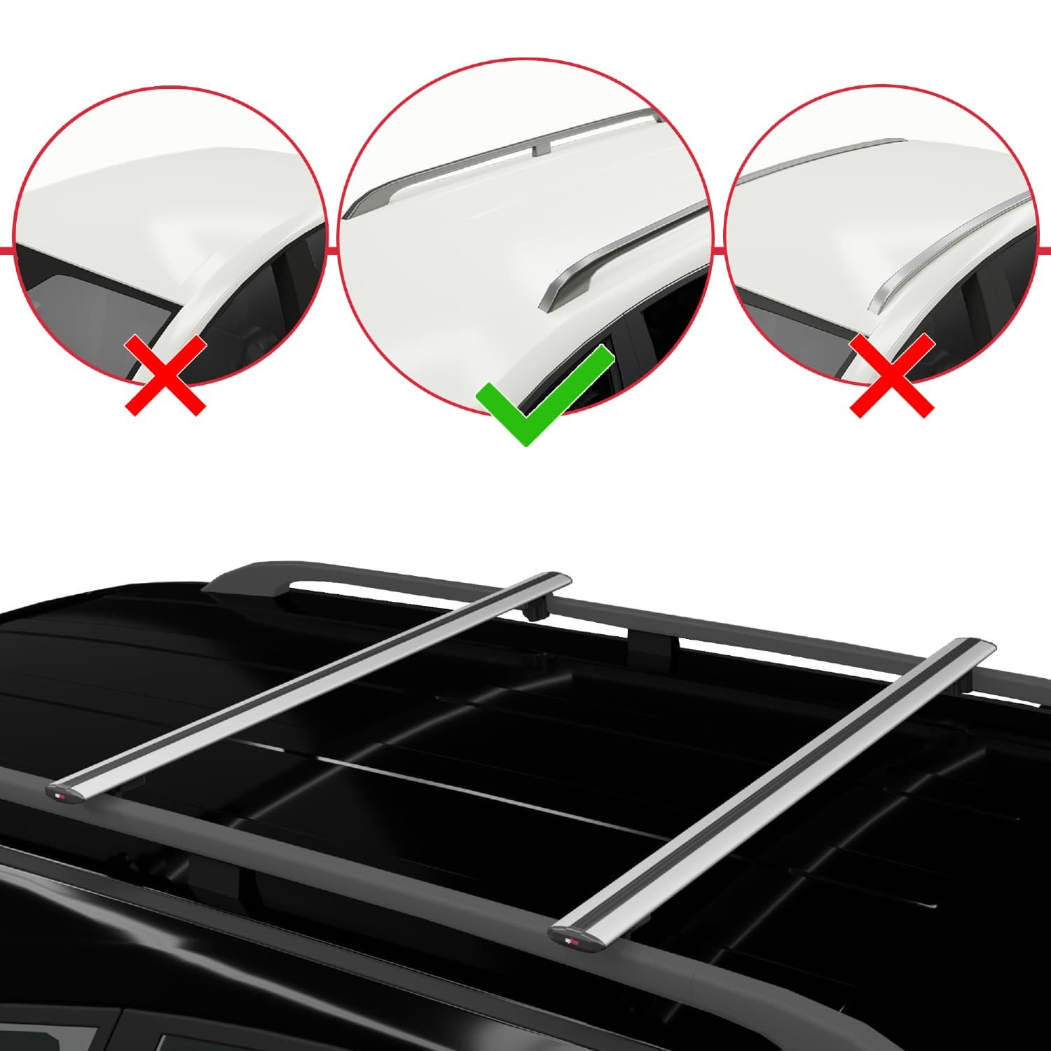 Barres de toit BASIC gris aluminium pour Nissan Navara D40 2005-2014 - 2