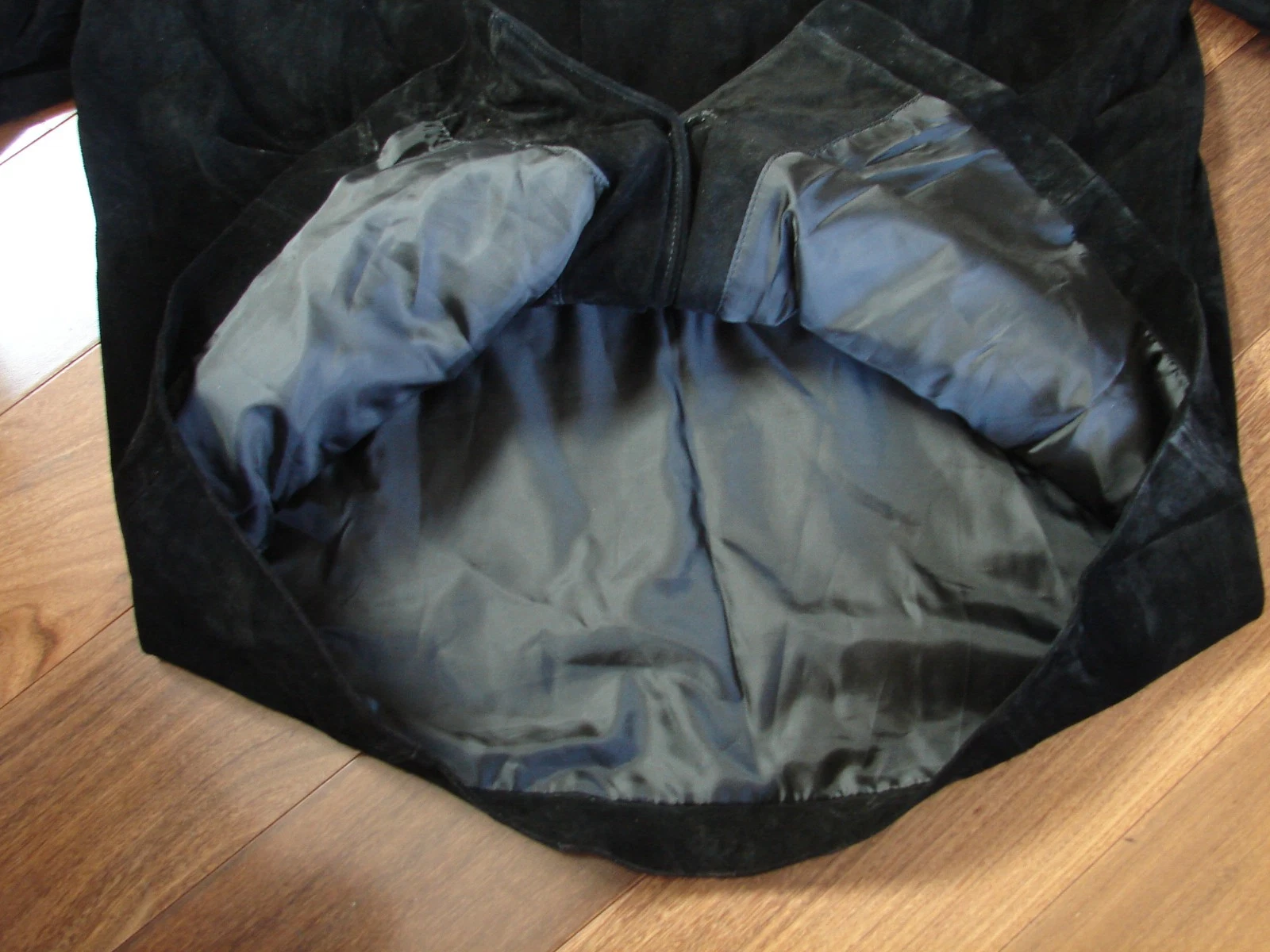 Johnson Leathers San Francisco Suede Jacket Men's Size Large Black Vintage USA - product detail image 5