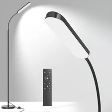 Floor Lamp - Bright 15W LED Floor Lamp with Remote & Touch Control - Stepless...