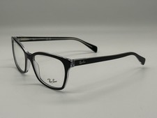 NEW RAY BAN RB 5362 2034 BLACK ON TRANSPARENT AUTHENTIC EYEGLASSES RX 54-17
