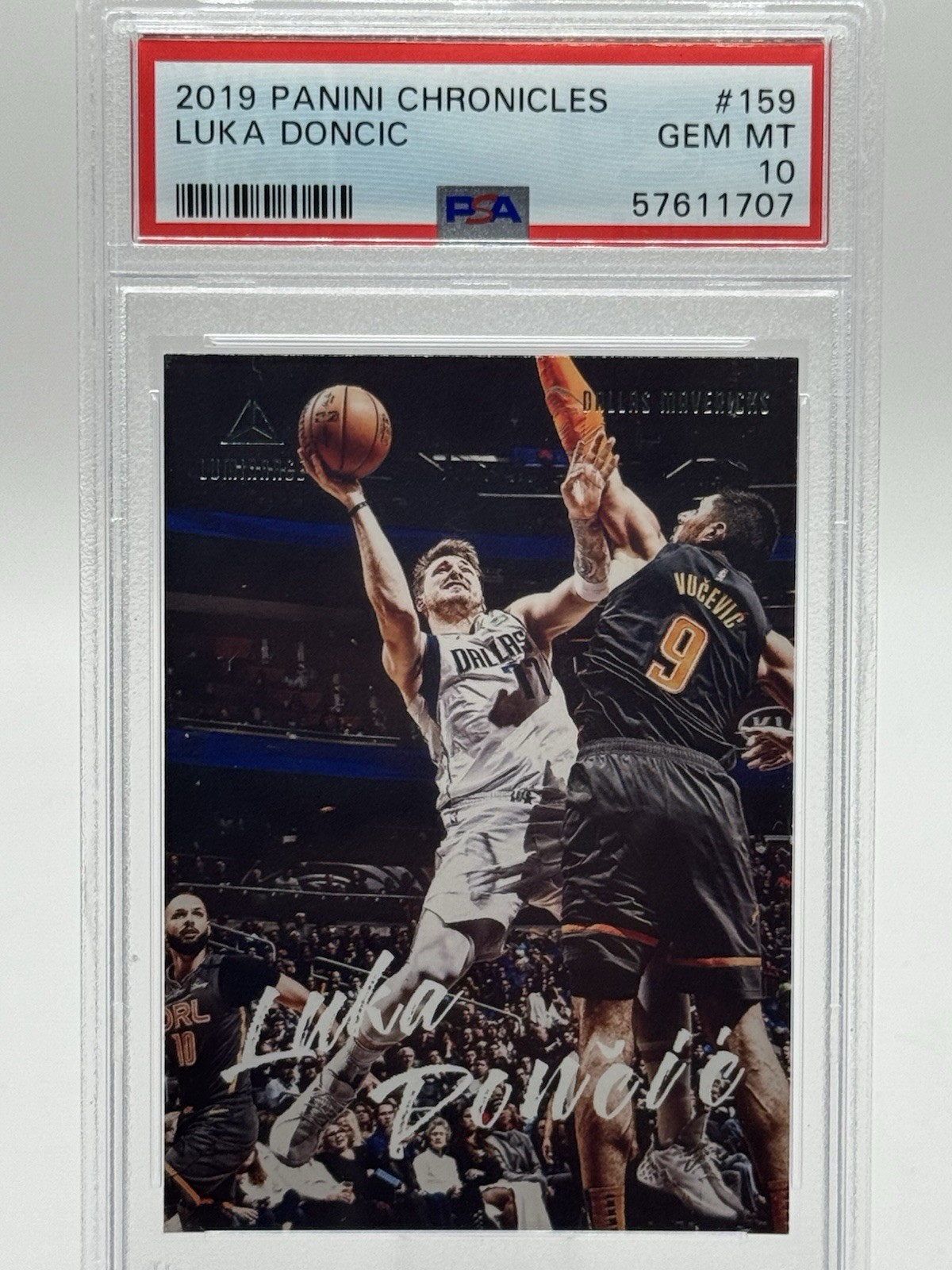 2019 Panini Chronicles #159 Luka Doncic Dallas Mavericks RC Rookie PSA 10 view 1