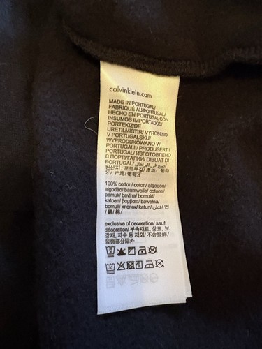 CALVIN KLEIN JEANS Mens Black Hoodie/Hoody Sweatshirt Size XL - Picture 5 of 5