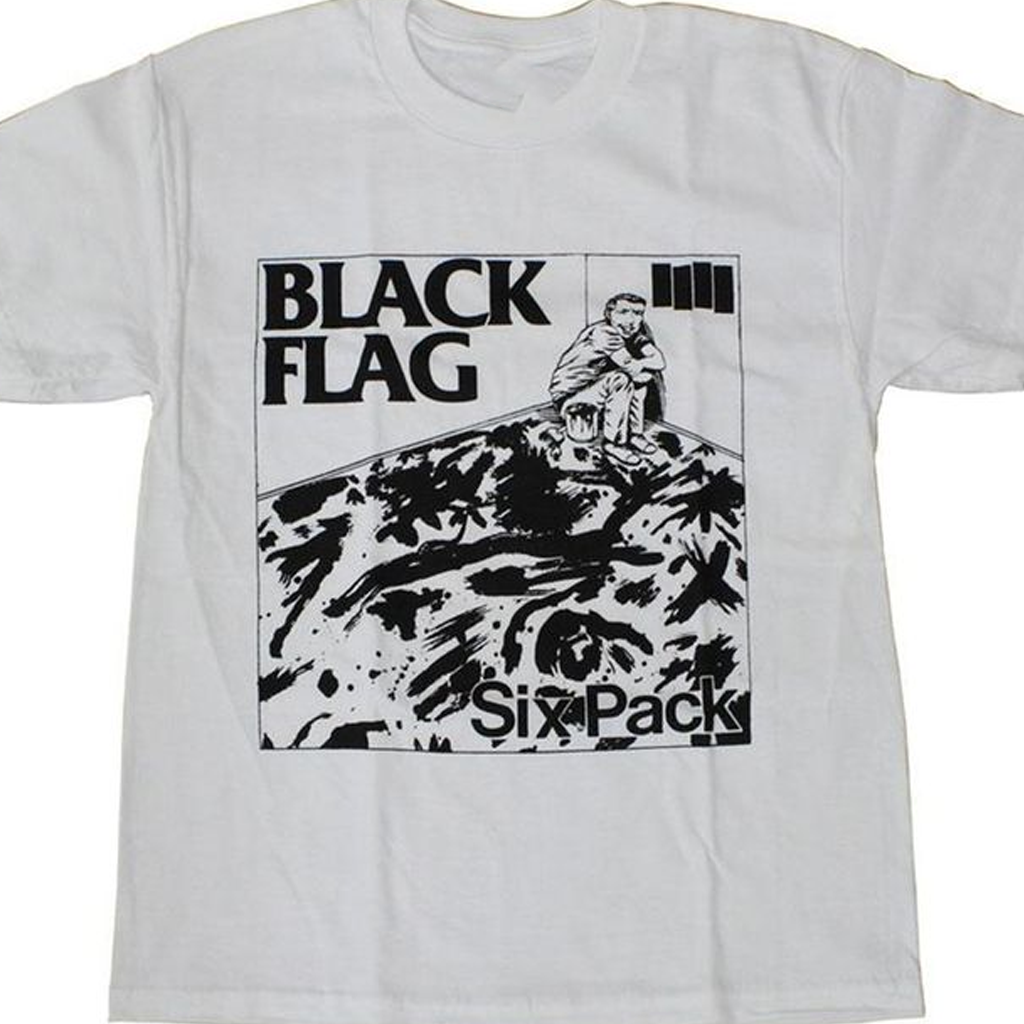 Black Flag band Six Pack white T-shirt Unisex All sizes S to 45XL 2F156