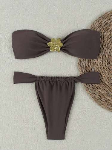 "2025 Sexy Bandeau Push-Up Bikini Set - Brazilian Thong Bademode für Damen" - Bild 32 von 33