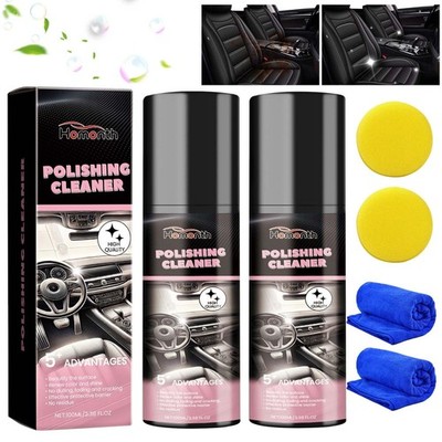 2PCS Polishing Cleaner, Car Interior Cleaner Spray, Total Vehicle Interior De...