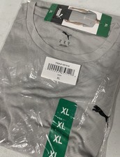 NWT PUMA Men's Lightweight Crew Active Tee T-Shirt Short Sleeve Logo GRAY XL