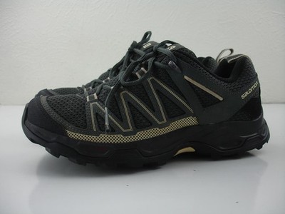 Women's sz 8 M Salomon Pathfinder Trail Running Shoes 414065 Green Gray Sneakers