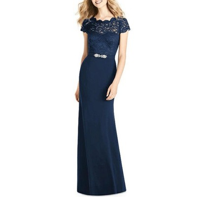 NWT Jenny Packham Sz 14 JP1001 Dress Gown in Navy Blue