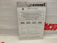 ABE BETRIEBSERLAUBNIS KAMEI GRILLSPOILER VW GOLF 2 GT GTI 16V G60 JETTA BLEND