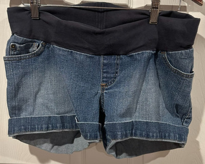 Motherhood Maternity Blue Denim Jean Shorts Medium 263