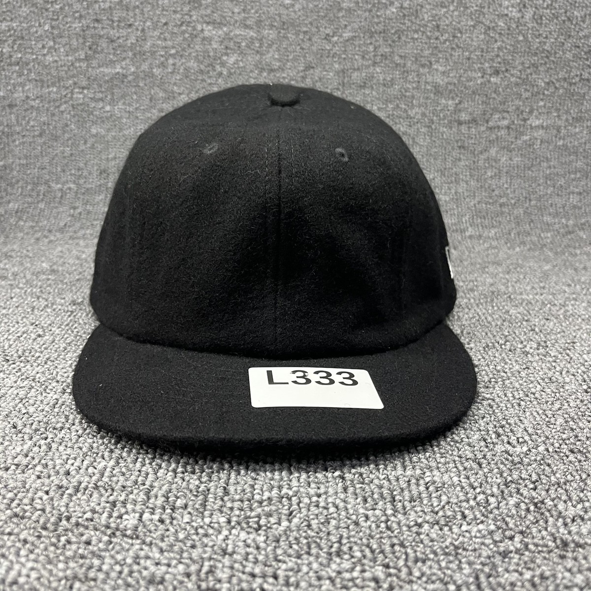 New Era 59FIFTY Plain Blank Black Fitted Hat Cap Size 6 5/8 53cm Kids
