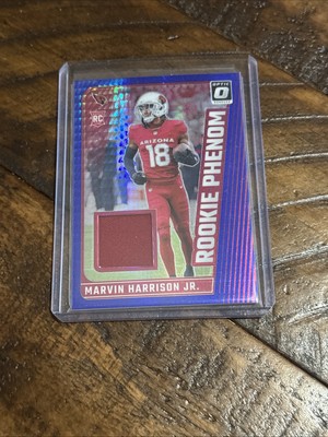 2024 Donruss Optic: Marvin Harrison Jr Blue Hyper Rookie Phenom Patch (RC)