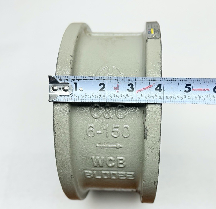 601DCWC4MF C&C 6" Wafer Check Valve 6-150, WCB BL0022, CF8M BL0059