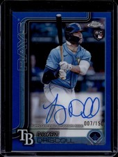 2025 Topps Chrome Rookie Autographs Blue Refractors Logan Driscoll 7/150