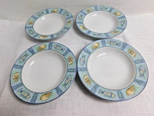 J7- Studio Nova Mikasa Mystic Bay Large Rim Soup Bowls Lot of 4