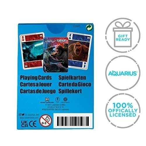 AQUARIUS Godzilla vs Kong Playing Cards – Godzilla vs Kong Themed Deck of... - Picture 7 of 7