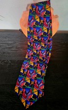 J Garcia Collector's Edition Tie 100 Silk Hand Sewn Multicolored