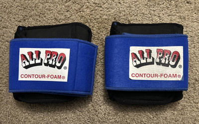 ALL PRO Pair Adjustable Ankle Weight Contour Foam (5lbs each, 10lbs) Nice!