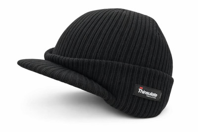 Schirmmütze Beanie Winter wollig gerippt Thermo Beenie Cap One Size