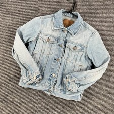 Vintage Abercrombie & Fitch Denim Jean Jacket Womens Size Small Blue USA Made