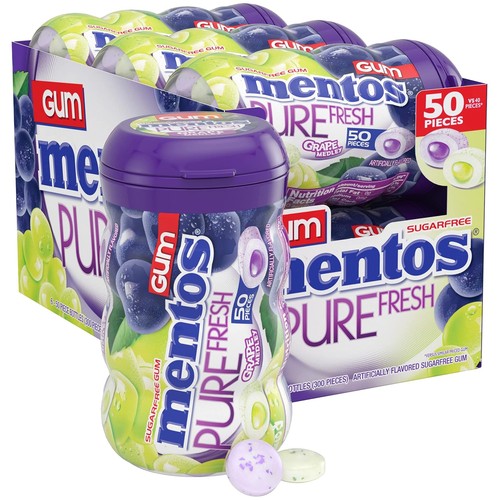 Mentos Pure Fresh zuckerfreier Kaugummi mit Xylit, frische Minze, 6 Flaschen à 50 - Bild 9 von 22