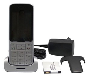 Unify OpenStage SL5 DECT teléfono móvil con cargador, fuente de alimentación, batería, clip