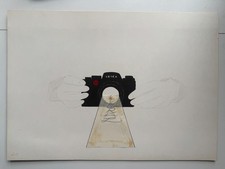 Leica Leitz Original Illustration Art Work for R4 MOT CAMERA 1980's OOAK Rare