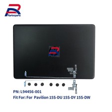 New For HP Pavilion 15S-DU 15S-DY 15S-DW Black LCD Back Cover w/Hinge L94456-001