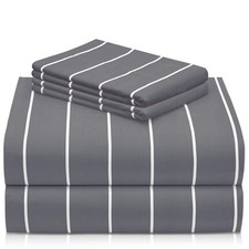 LuxClub 4 PC Cal King Sheet Set Breathable Luxury Deep Pocket Bed Sheets