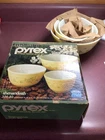 Pyrex Shenandoah Mixing Bowl Set 401/402/403 with Original Box